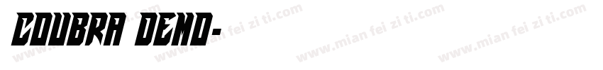 Coubra Demo字体转换